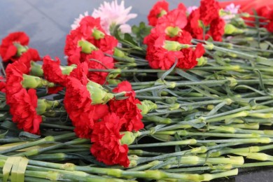 В рамках празднования Дня Октябрьской революции бобруйчане возлагают цветы к памятнику В. И. Ленина (фото и видео)