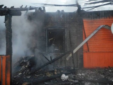 Ранним утром произошел пожар на улице Кирова
