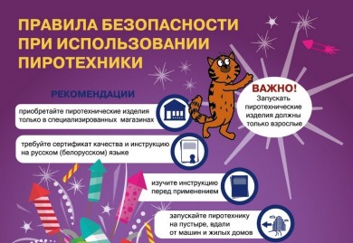 О необходимости соблюдения требований безопасности при использовании  пиротехнических изделий Бобруйск - Новости - Актуально