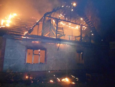 Пожар нежилого дома в Бобруйске