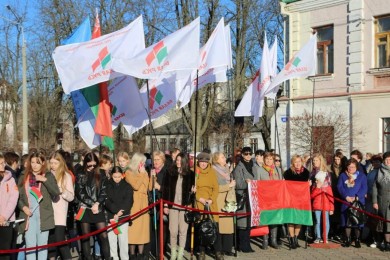 Участники республиканской акции «Символ Единства» прибыли воскресным днем в Бобруйск